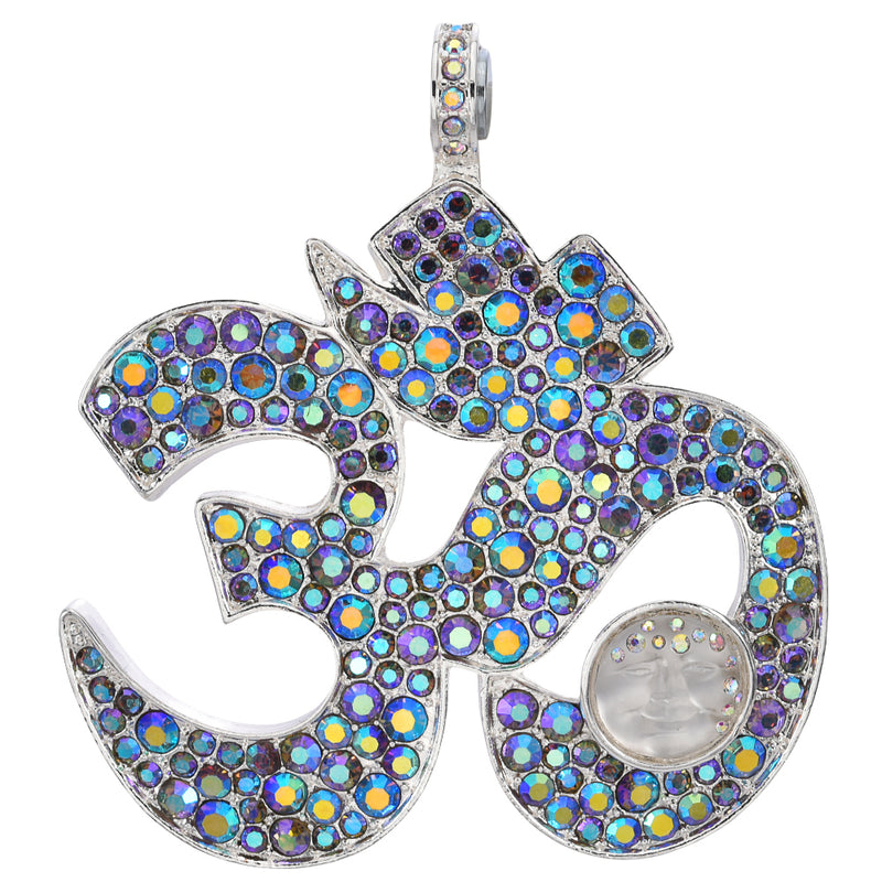 Goddess Seaview Moon "OM" Magnetic Enhancer (Sterling Silvertone)
