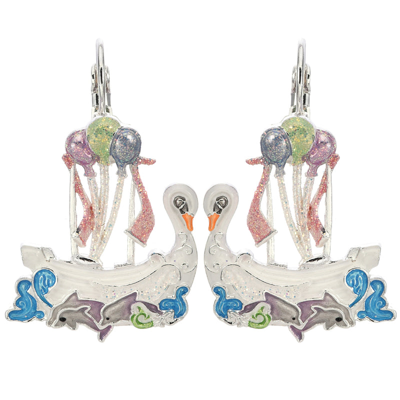 Ship Of Dreams Leverback Earrings (Sterling Silvertone)