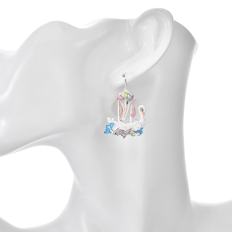 Ship Of Dreams Leverback Earrings (Sterling Silvertone)