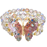 Fantasia Butterfly Stretch Bracelet (Goldtone)