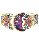 Starlight Dreamer Seaview Moon Shadow Cuff Bracelet (Goldtone/Mystic Iridis)