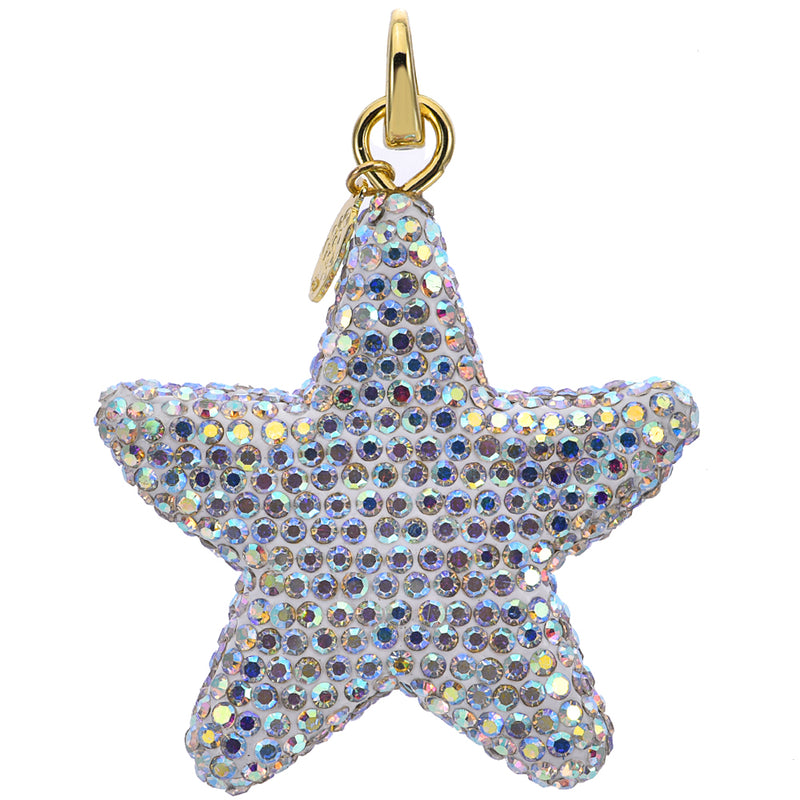 Crystalized Petite Star Open Ring Charm (Goldtone)
