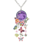 Couture Illusion Fairy Seaview Moon Fantasia Ornament Necklace (Sterling Silvertone)