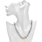 Fantasia Fireball Beaded Magnetic Interchangeable Necklace (Goldtone/Violet)