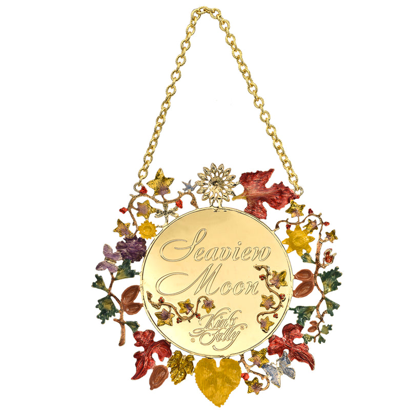 Goddess Seaview Moon Festival Of Fall Magic Ornament (Goldtone)