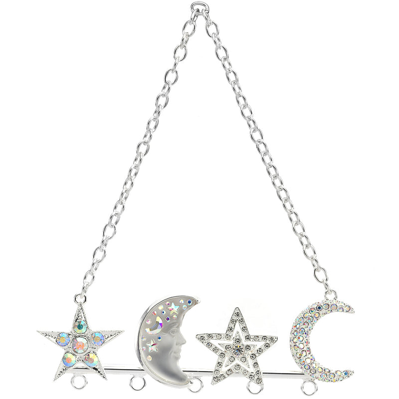 Venus Moon Shadow Stardust Accessory Holder (Sterling Silvertone)