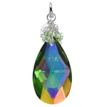 Crystal Dream Drop Open Ring Charm (Sterling Silvertone)
