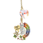 Rainbow Bridge Always and Forever Kitty Open Ring Charm Shimmer (Goldtone)