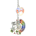 Rainbow Bridge Always and Forever Kitty Open Ring Charm Shimmer (Sterling Silvertone)