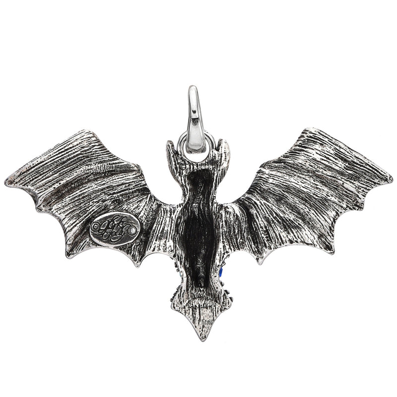 Belinda Bat Open Ring Charm (Silver Ox)