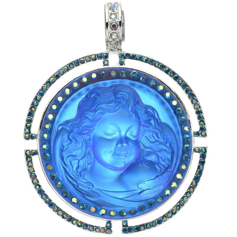 Mystic Dream Angel Deco 35mm Magnetic Enhancer (Sterling Silvertone/Mystic Blue Sphinx)