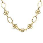 The Magic Knot Oval Link Magnetic Interchangeable Necklace (Goldtone)