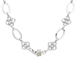 The Magic Knot Oval Link Magnetic Interchangeable Necklace (Sterling Silvertone)