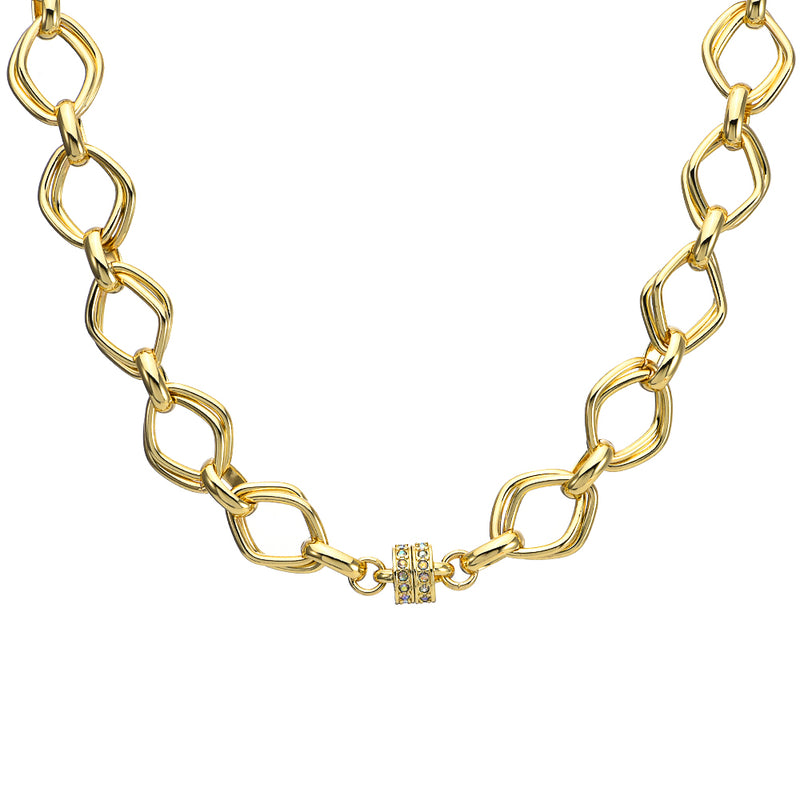 The Diamond Dream Link Magnetic Interchangeable Necklace (Goldtone)