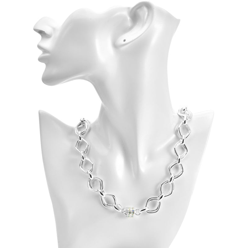 The Diamond Dream Link Magnetic Interchangeable Necklace (Sterling Silvertone)