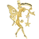 Queen Of The Fairies Foldover Pendant (Goldtone)