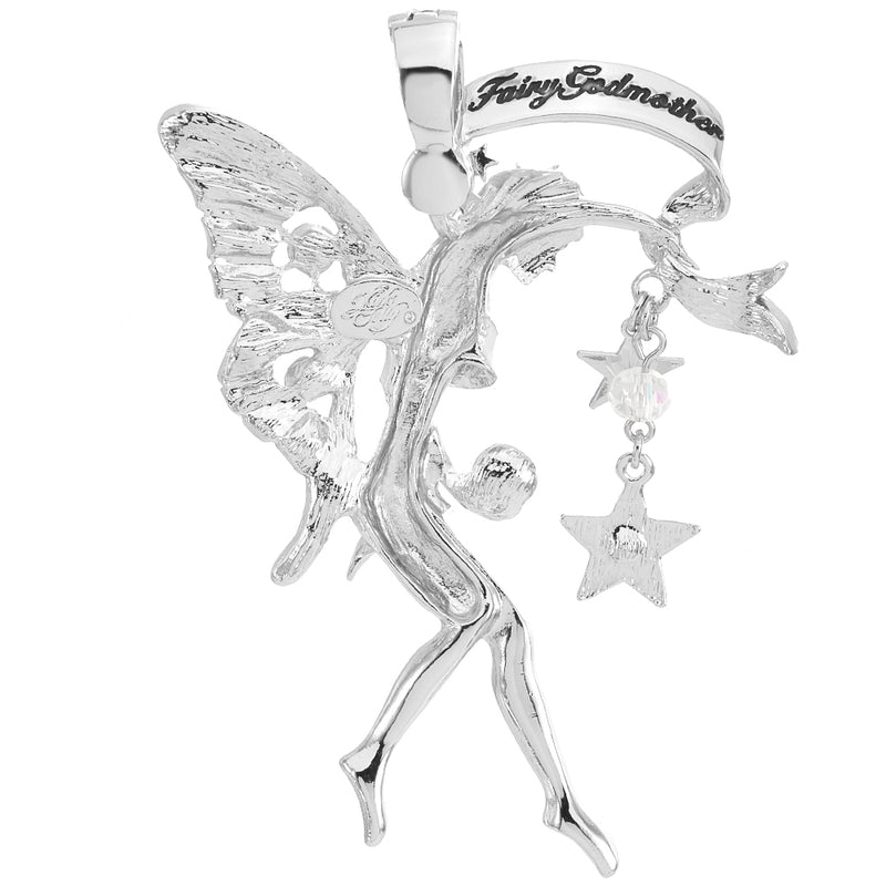 Queen Of The Fairies Foldover Pendant (Sterling Silvertone)