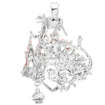 Mermaid Sand Castle Foldover Pendant (Sterling Silvertone)