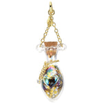 Follydust Hand Blown Glass Open Ring Charm (Goldtone)