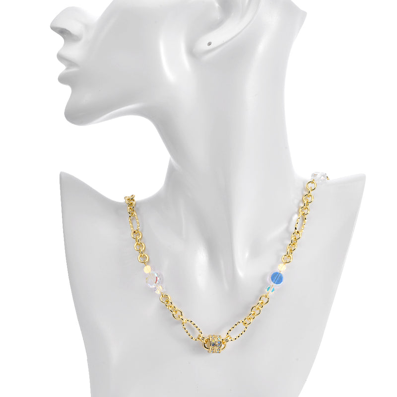 Fantasia Chain & Bead 30” Magnetic Interchangeable Necklace (Goldtone)