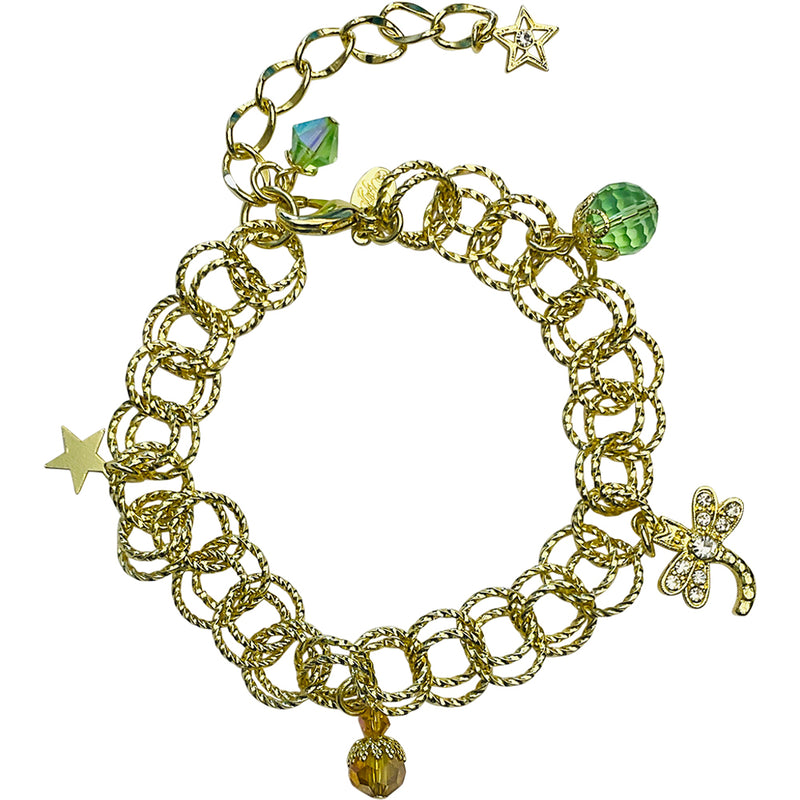 "One Of A Kind" Dragonfly Dream Anklet (Goldtone)