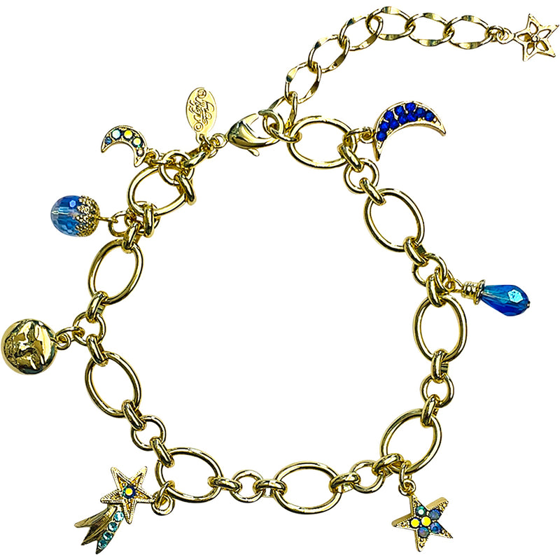 "One Of A Kind" Solar Galaxy Anklet (Goldtone)