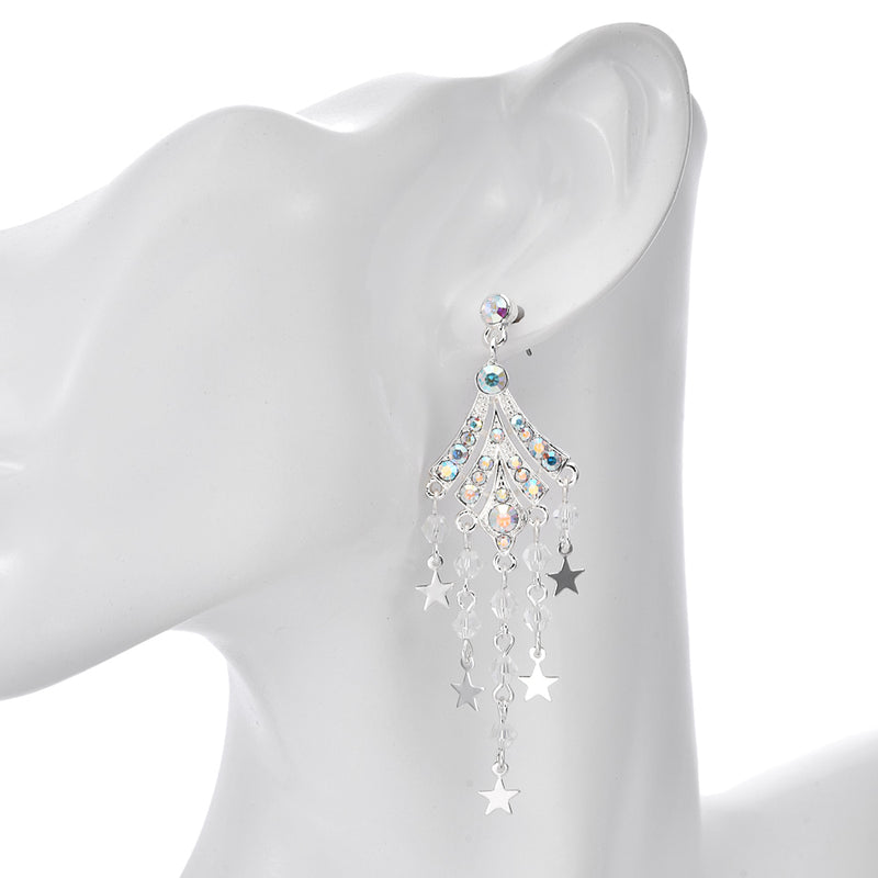 Dancing Starlight Earrings (Sterling Silvertone)
