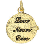 Mystic Goddess Love Never Dies Locket Open Ring Charm (Goldtone/Mystic Iridis)