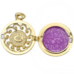 Mystic Goddess Love Never Dies Locket Open Ring Charm (Goldtone/Mystic Iridis)