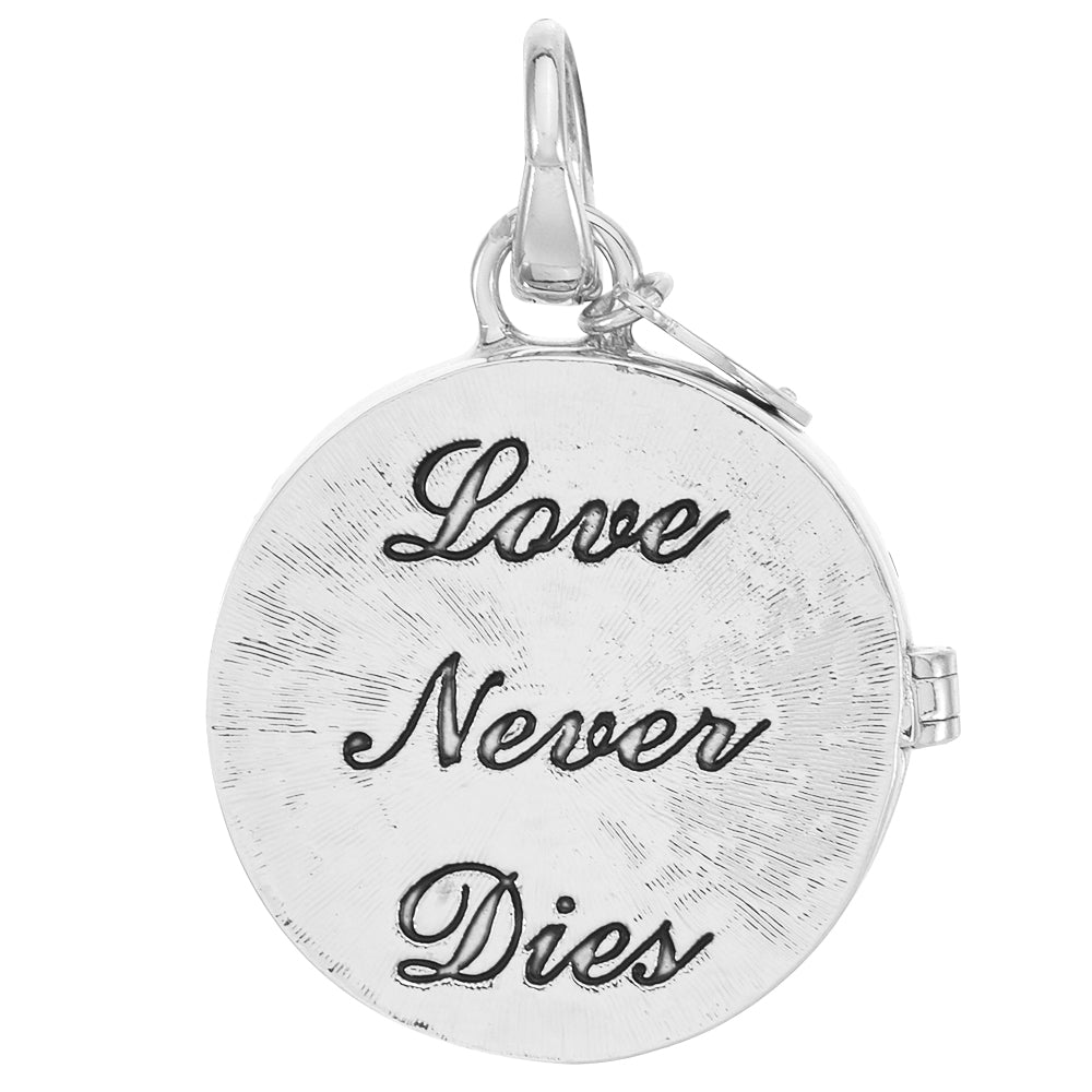Love Never Dies Mystic Seaview Moon Locket Open Ring Charm