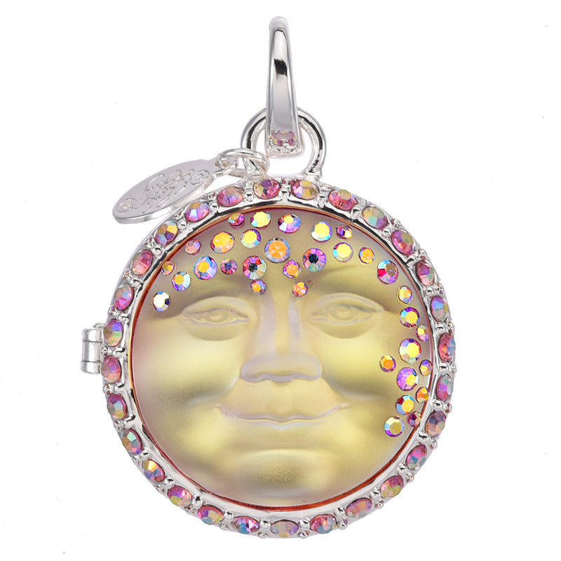 Love Never Dies Mystic Seaview Moon Locket Open Ring Charm