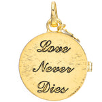 Love Never Dies Mystic Seaview Moon Open Ring Charm (Goldtone/Mystic Blue Sphinx)