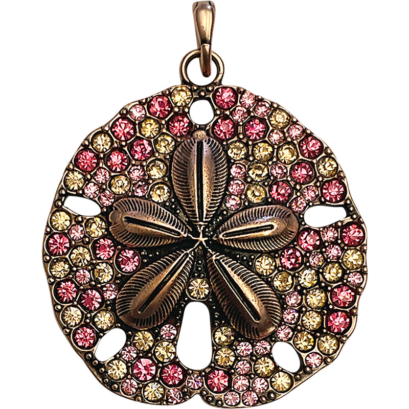 "One Of A Kind" Ocean Dreams Sand Dollar 50mm Open Ring Charm (Copper Ox)