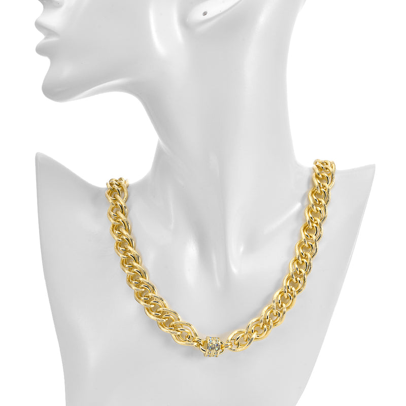 Divine Lux Magnetic 30" Interchangeable Necklace (Goldtone)