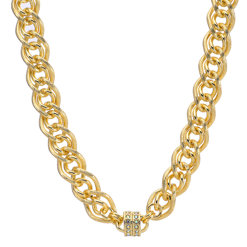 Divine Lux Magnetic 30" Interchangeable Necklace (Goldtone)