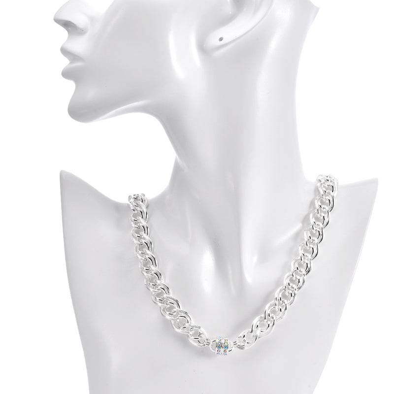 Divine Lux Magnetic 30" Interchangeable Necklace (Sterling Silvertone)