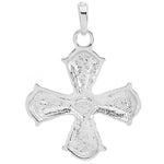 Fantasia Cross Open Ring Charm (Sterling Silvertone)