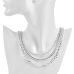 Chains Of Love Magnetic Closure Necklace (Sterling Silvertone)