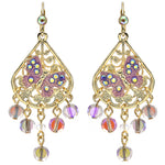 Fantasia Butterfly Chandelier Leverback Earrings (Goldtone)