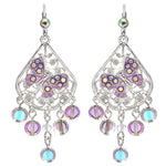 Fantasia Butterfly Chandelier Leverback Earrings (Sterling Silvertone)