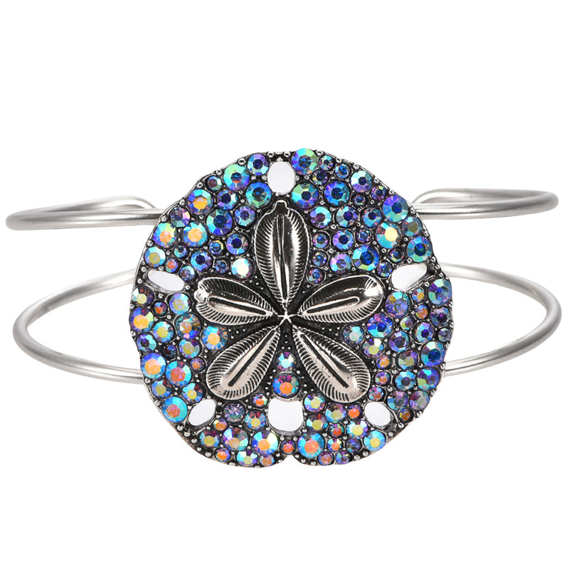 Ocean Dreams Sand Dollar Cuff Bracelet (Silver Ox)