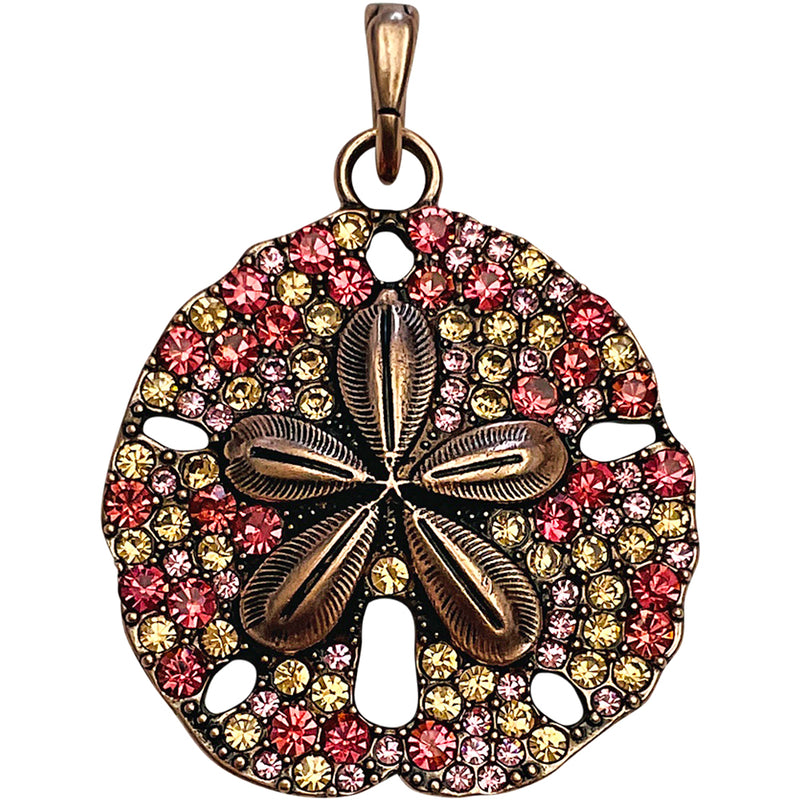"One Of A Kind" Ocean Dreams Sand Dollar 38mm Open Ring Charm (Copper Ox)