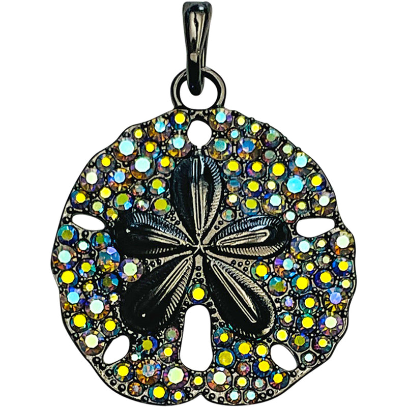 "One Of A Kind" Ocean Dreams Sand Dollar 38mm Open Ring Charm (Hematite)