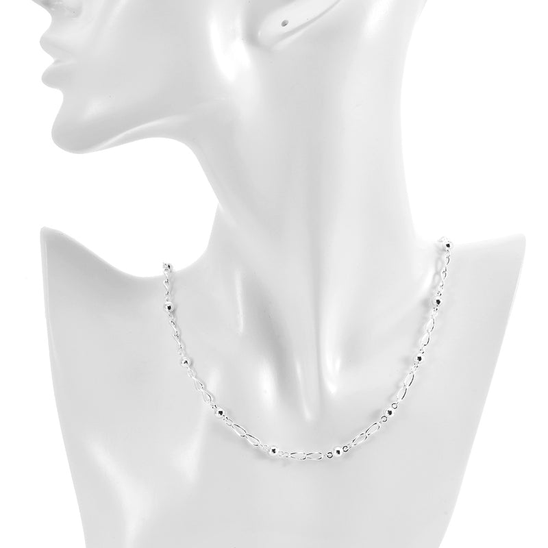 Monoco Link 18" Necklace (Sterling Silvertone)