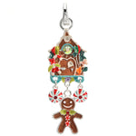 Gingerbread House Open Ring Charm (Sterling Silvertone)