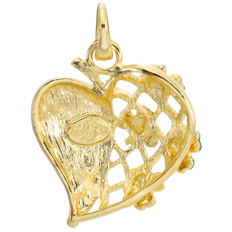 Shamrock Love Open Ring Charm (Goldtone)