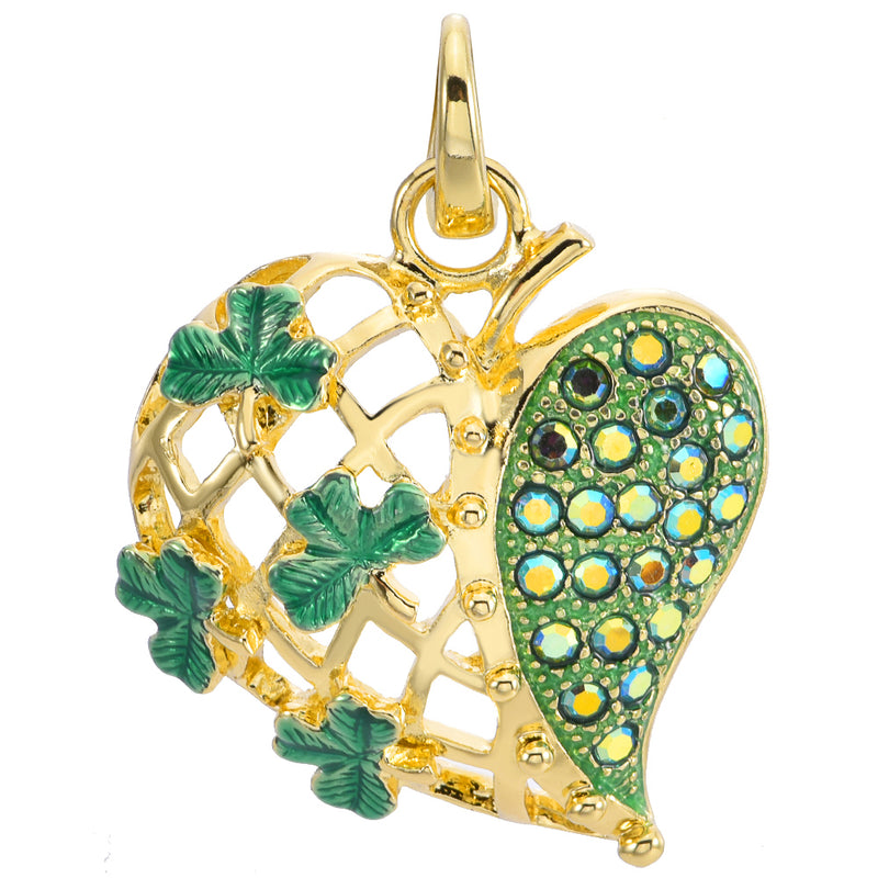 Shamrock Love Open Ring Charm (Goldtone)