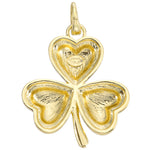 Shamrock Open Ring Charm (Goldtone)