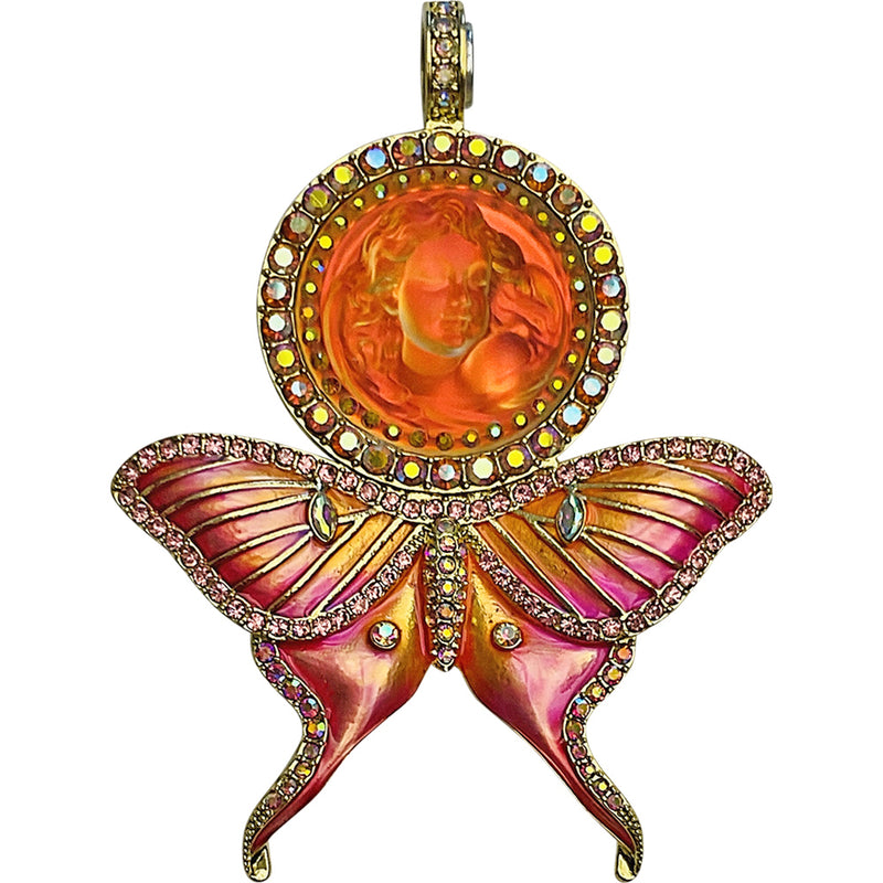 "One Of A Kind" Fantasia Luna Moth Illusion Dream Angel Magnetic Enhancer (Goldtone)