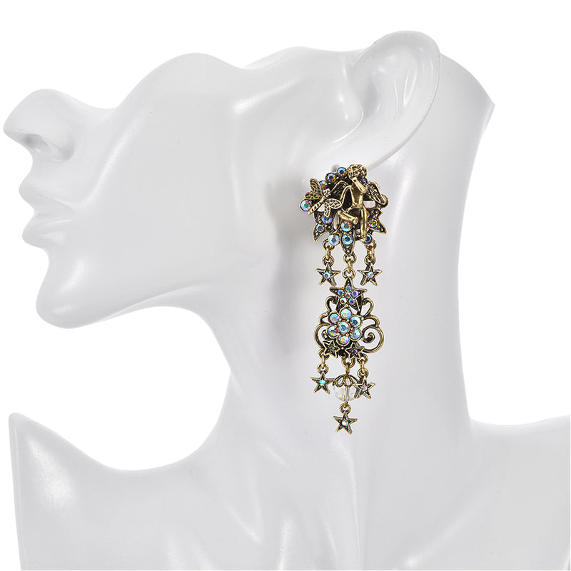 Couture Cupid Kiss Clip Earrings (Brass Ox)
